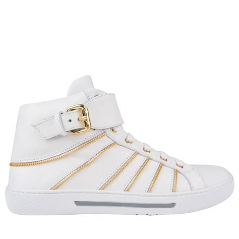 mens white versace high tops|Versace high top vintage sneaker.